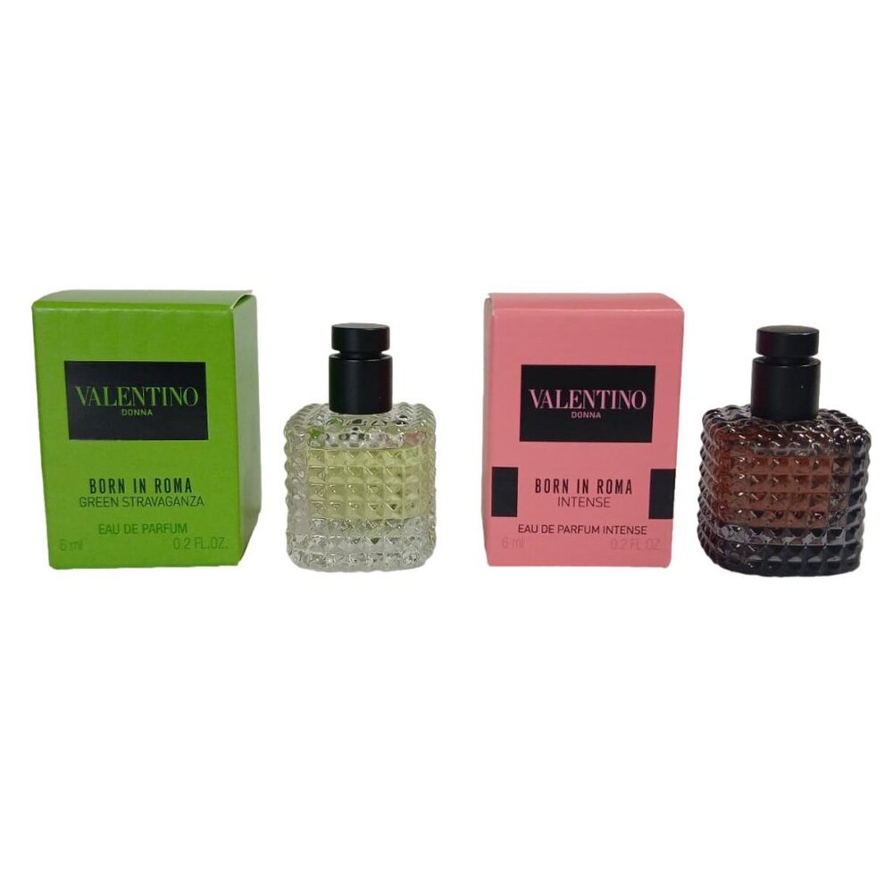 Valentino 2pc Donna Born in Roma Green Stravaganza & Intense Perfume Travel 6ml - Picture 6 of 6